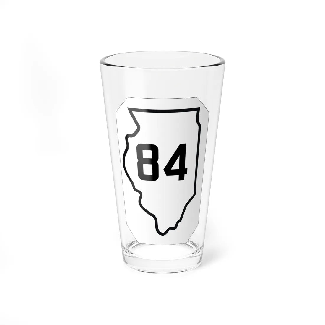 Illinois 84 1926 (Illinois) (Road Sign) Pint Glass 16oz 16oz - Go Mug Yourself
