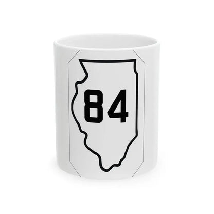 Illinois 84 1926 (Illinois) (Road Sign) White Coffee Mug 11oz - Go Mug Yourself