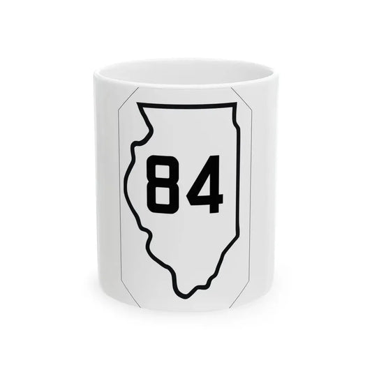 Illinois 84 1926 (Illinois) (Road Sign) White Coffee Mug 11oz - Go Mug Yourself