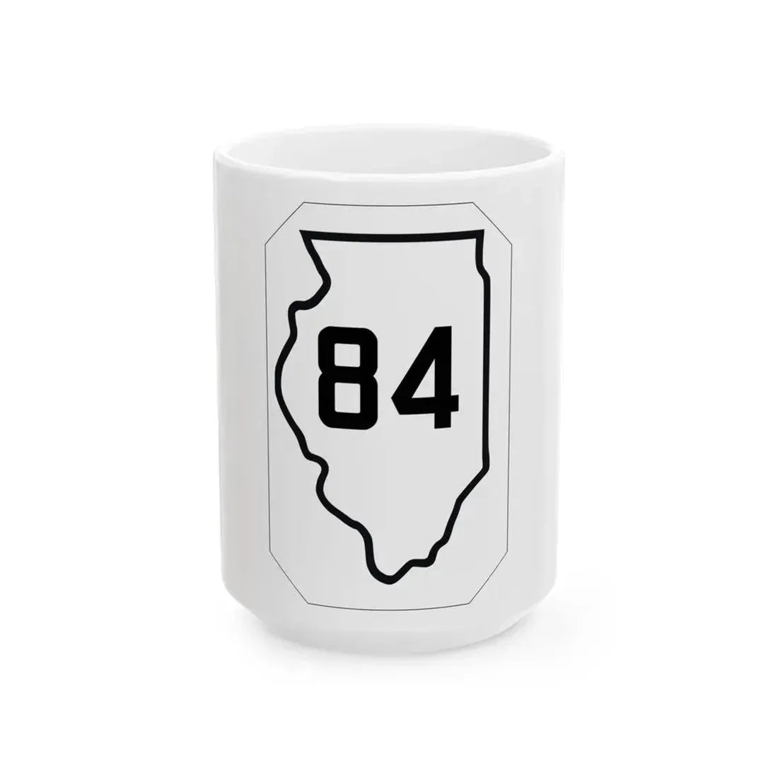 Illinois 84 1926 (Illinois) (Road Sign) White Coffee Mug 15oz - Go Mug Yourself