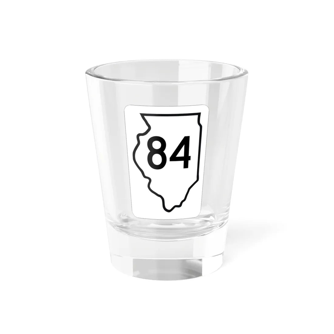 Illinois 84 1950 (Illinois) (Road Sign) Shot Glass 1.5oz 1.5oz - Go Mug Yourself