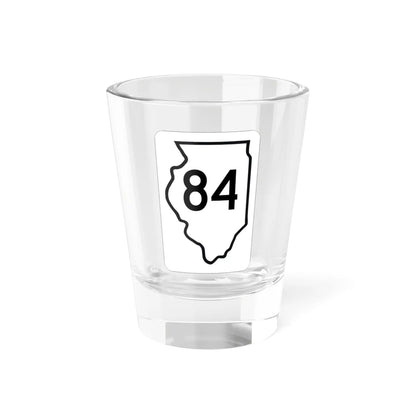 Illinois 84 1950 (Illinois) (Road Sign) Shot Glass 1.5oz 1.5oz - Go Mug Yourself