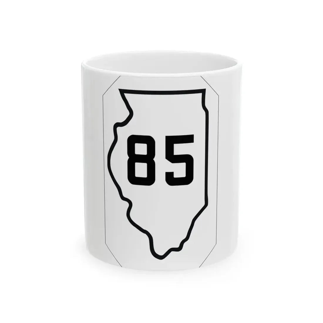 Illinois 85 1926 (Illinois) (Road Sign) White Coffee Mug 11oz - Go Mug Yourself