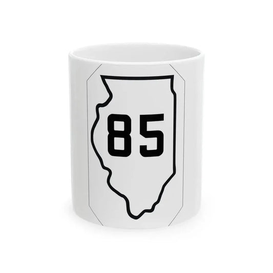 Illinois 85 1926 (Illinois) (Road Sign) White Coffee Mug 11oz - Go Mug Yourself