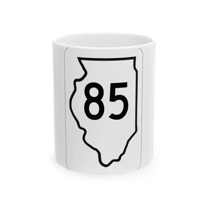Illinois 85 1950 (Illinois) (Road Sign) White Coffee Mug 11oz - Go Mug Yourself