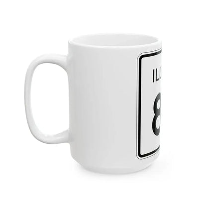 Illinois 85 (Illinois) (Road Sign) White Coffee Mug - Go Mug Yourself