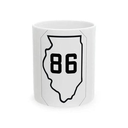 Illinois 86 1926 (Illinois) (Road Sign) White Coffee Mug 11oz - Go Mug Yourself