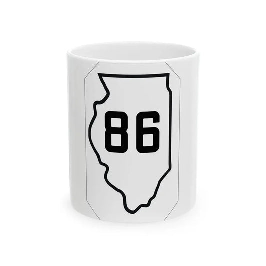 Illinois 86 1926 (Illinois) (Road Sign) White Coffee Mug 11oz - Go Mug Yourself