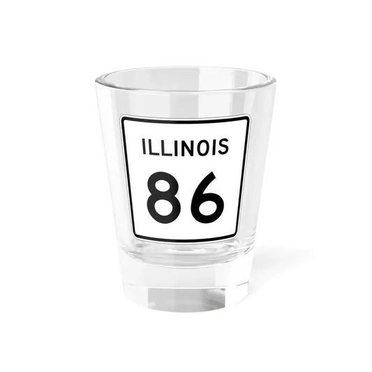 Illinois 86 (Illinois) (Road Sign) Shot Glass 1.5oz 1.5oz - Go Mug Yourself