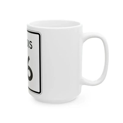 Illinois 86 (Illinois) (Road Sign) White Coffee Mug - Go Mug Yourself
