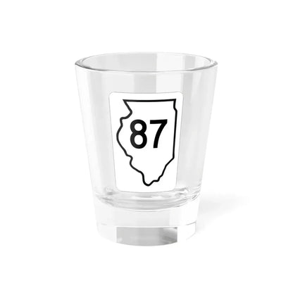 Illinois 87 1950 (Illinois) (Road Sign) Shot Glass 1.5oz 1.5oz - Go Mug Yourself