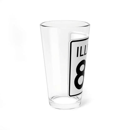 Illinois 87 1960 (Illinois) (Road Sign) Pint Glass 16oz - Go Mug Yourself