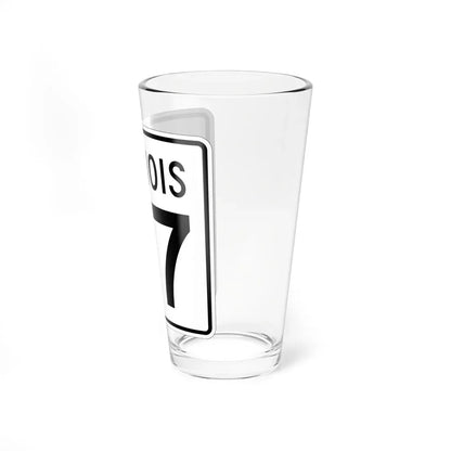 Illinois 87 1960 (Illinois) (Road Sign) Pint Glass 16oz - Go Mug Yourself