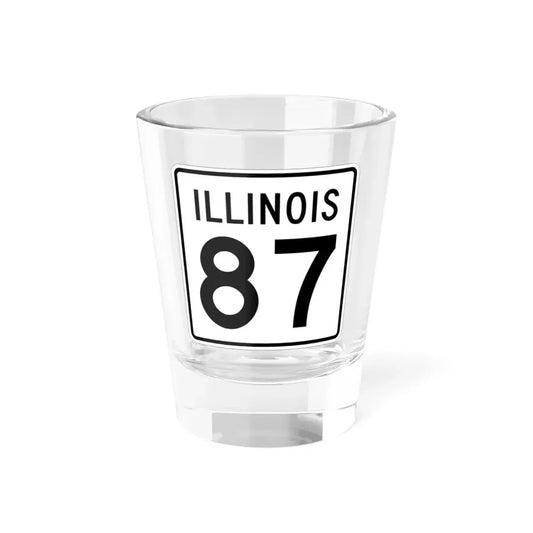 Illinois 87 1960 (Illinois) (Road Sign) Shot Glass 1.5oz 1.5oz - Go Mug Yourself