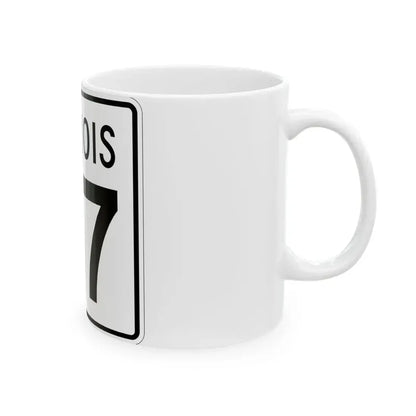 Illinois 87 1960 (Illinois) (Road Sign) White Coffee Mug - Go Mug Yourself