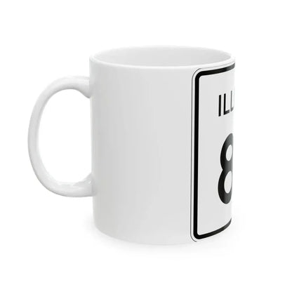 Illinois 87 (Illinois) (Road Sign) White Coffee Mug - Go Mug Yourself
