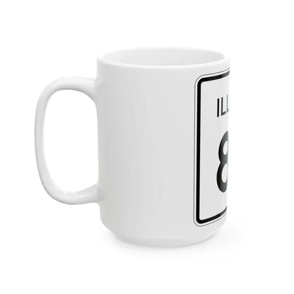 Illinois 87 (Illinois) (Road Sign) White Coffee Mug - Go Mug Yourself