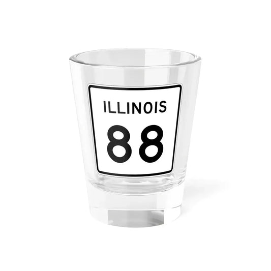 Illinois 88 (Illinois) (Road Sign) Shot Glass 1.5oz 1.5oz - Go Mug Yourself