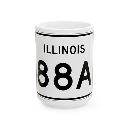 Illinois 88A (Illinois) (Road Sign) White Coffee Mug 15oz - Go Mug Yourself