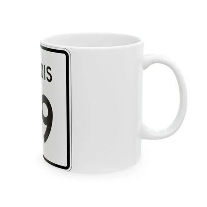 Illinois 89 (Illinois) (Road Sign) White Coffee Mug - Go Mug Yourself