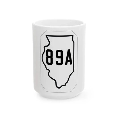Illinois 89A 1926 (Illinois) (Road Sign) White Coffee Mug 15oz - Go Mug Yourself
