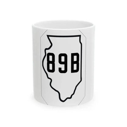 Illinois 89B 1926 (Illinois) (Road Sign) White Coffee Mug 11oz - Go Mug Yourself