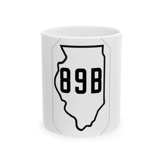 Illinois 89B 1926 (Illinois) (Road Sign) White Coffee Mug 11oz - Go Mug Yourself