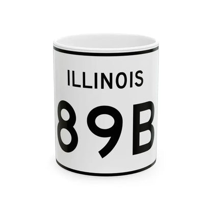 Illinois 89B (Illinois) (Road Sign) White Coffee Mug 11oz - Go Mug Yourself
