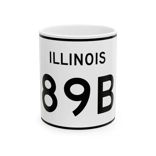 Illinois 89B (Illinois) (Road Sign) White Coffee Mug 11oz - Go Mug Yourself