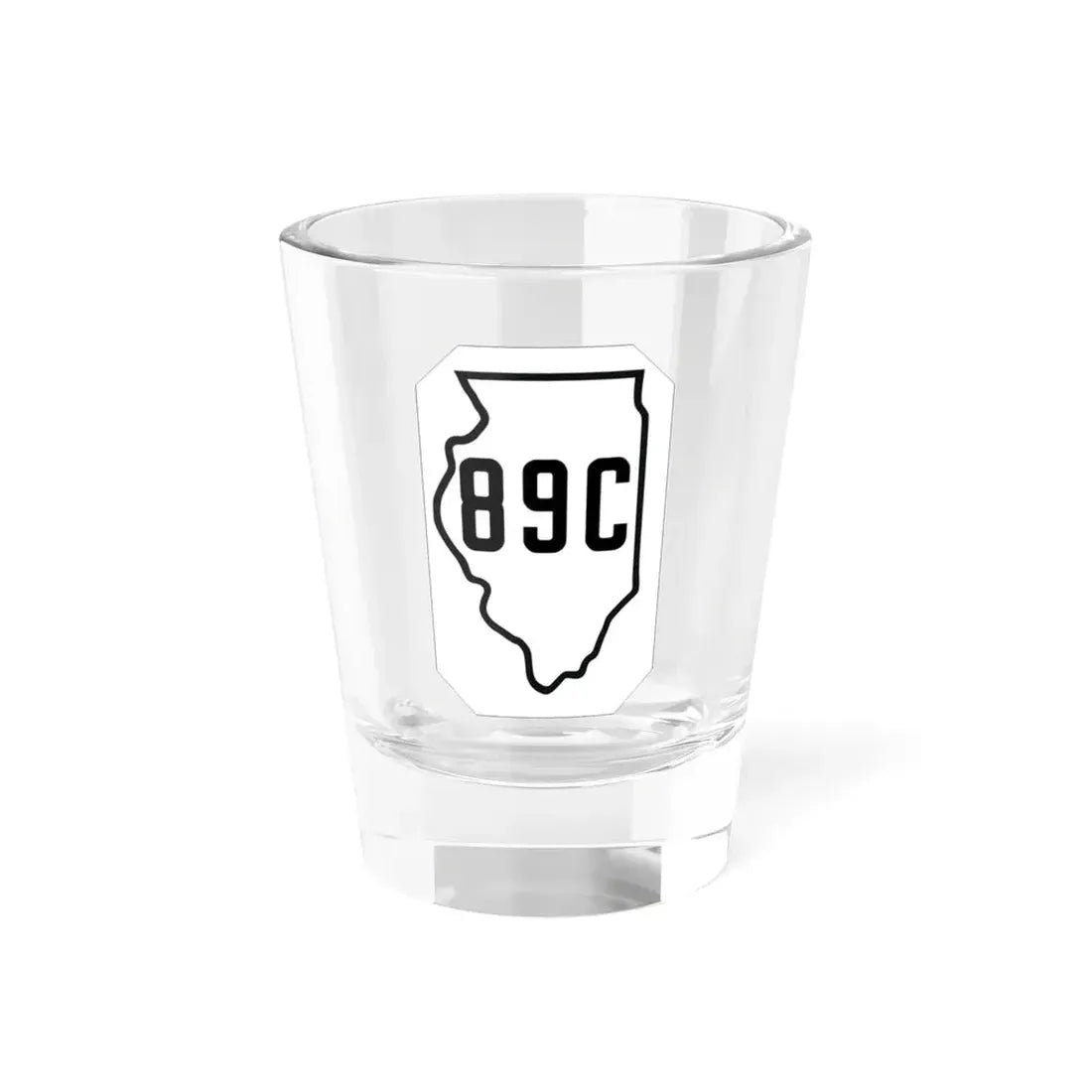 Illinois 89C 1926 (Illinois) (Road Sign) Shot Glass 1.5oz 1.5oz - Go Mug Yourself
