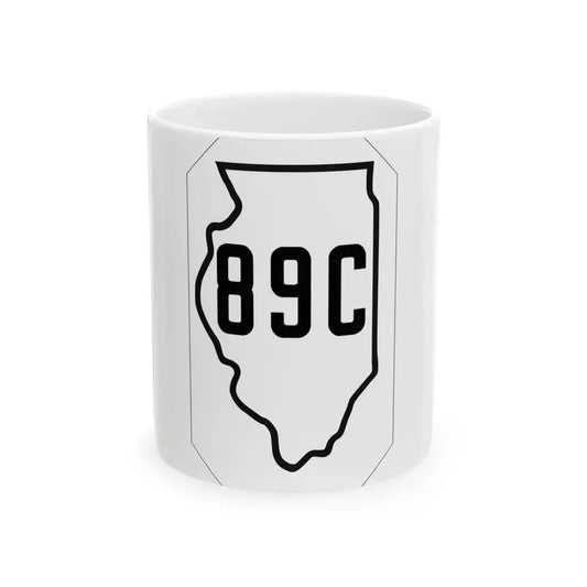 Illinois 89C 1926 (Illinois) (Road Sign) White Coffee Mug 11oz - Go Mug Yourself