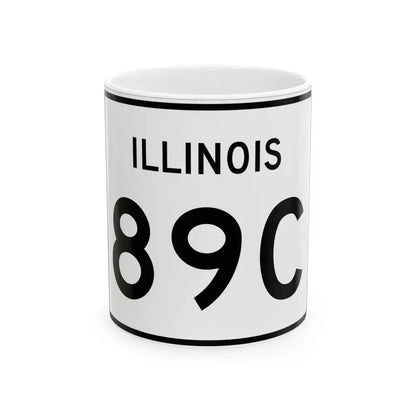 Illinois 89C (Illinois) (Road Sign) White Coffee Mug 11oz - Go Mug Yourself