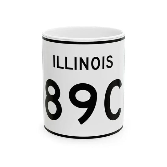 Illinois 89C (Illinois) (Road Sign) White Coffee Mug 11oz - Go Mug Yourself