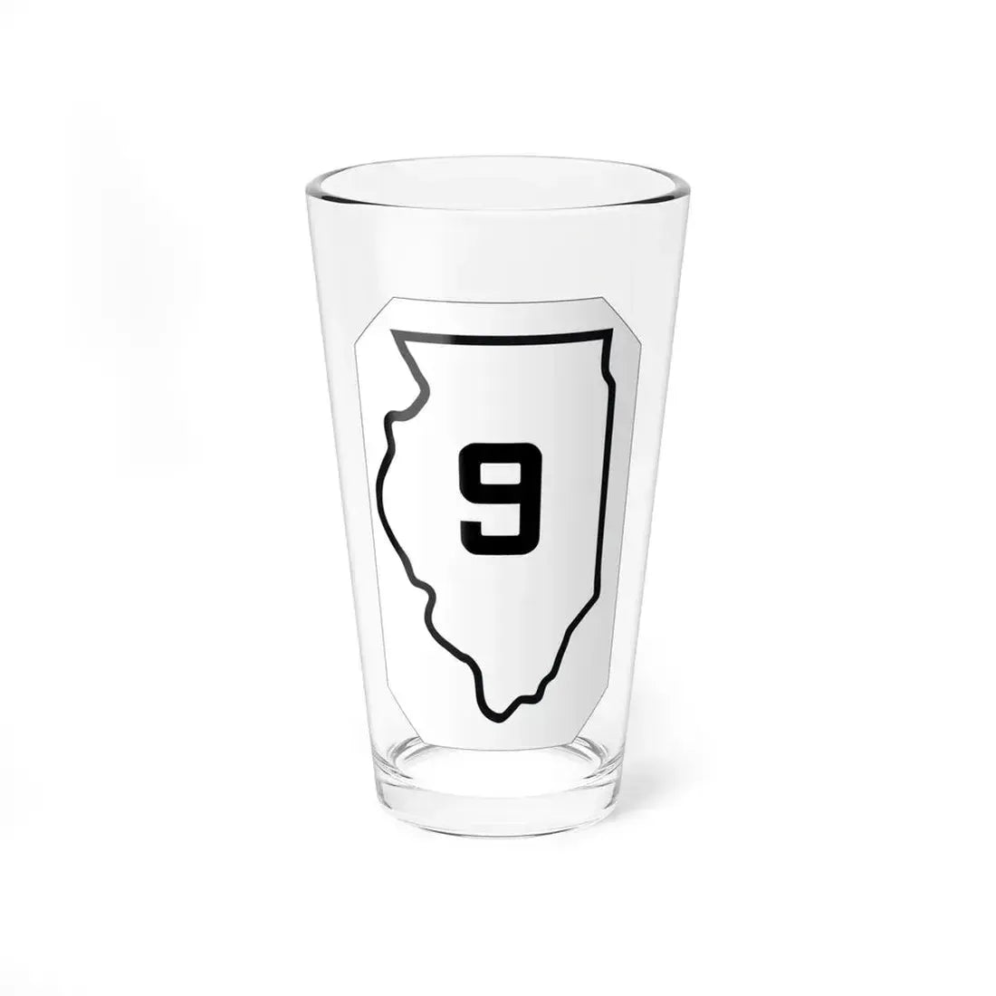 Illinois 9 1926 (Illinois) (Road Sign) Pint Glass 16oz 16oz - Go Mug Yourself