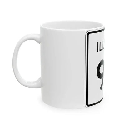 Illinois 90 (Illinois) (Road Sign) White Coffee Mug - Go Mug Yourself