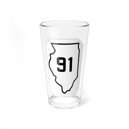 Illinois 91 1926 (Illinois) (Road Sign) Pint Glss 16oz 16oz - Go Mug Yourself