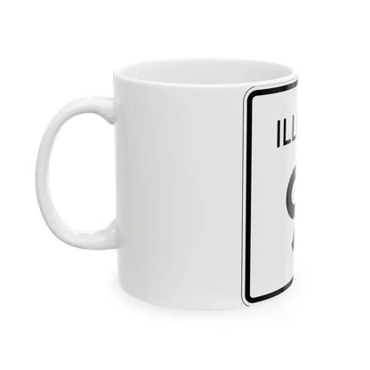 Illinois 91 (Illinois) (Road Sign) White Coffee Mug - Go Mug Yourself