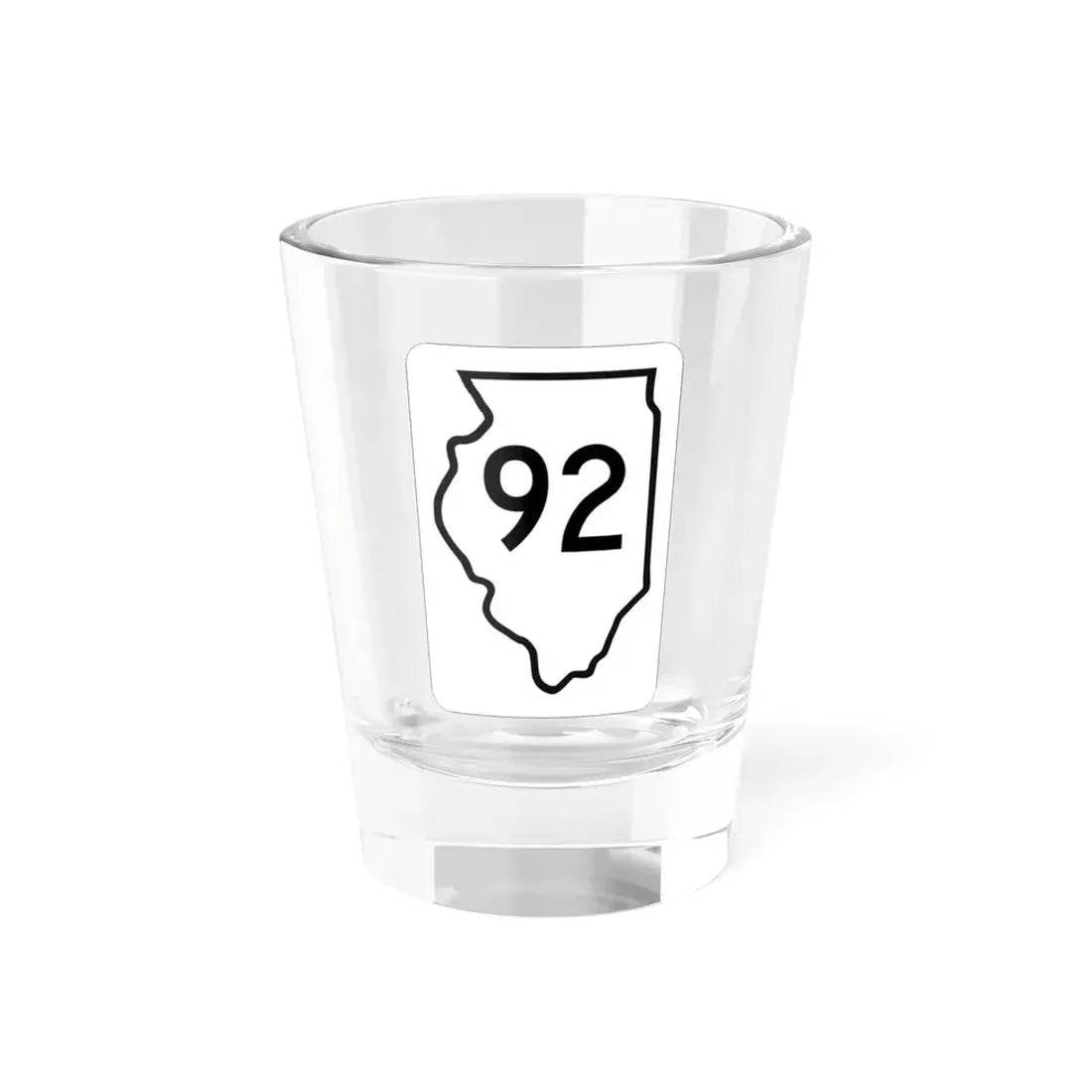 Illinois 92 1950 (Illinois) (Road Sign) Shot Glass 1.5oz 1.5oz - Go Mug Yourself