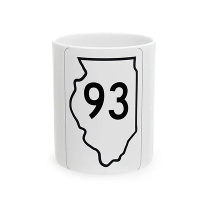 Illinois 93 1950 (Illinois) (Road Sign) White Coffee Mug 11oz - Go Mug Yourself