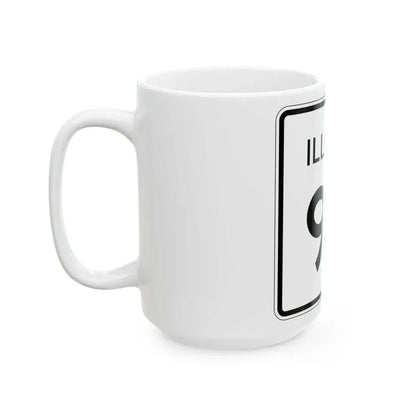 Illinois 93 (Illinois) (Road Sign) White Coffee Mug - Go Mug Yourself