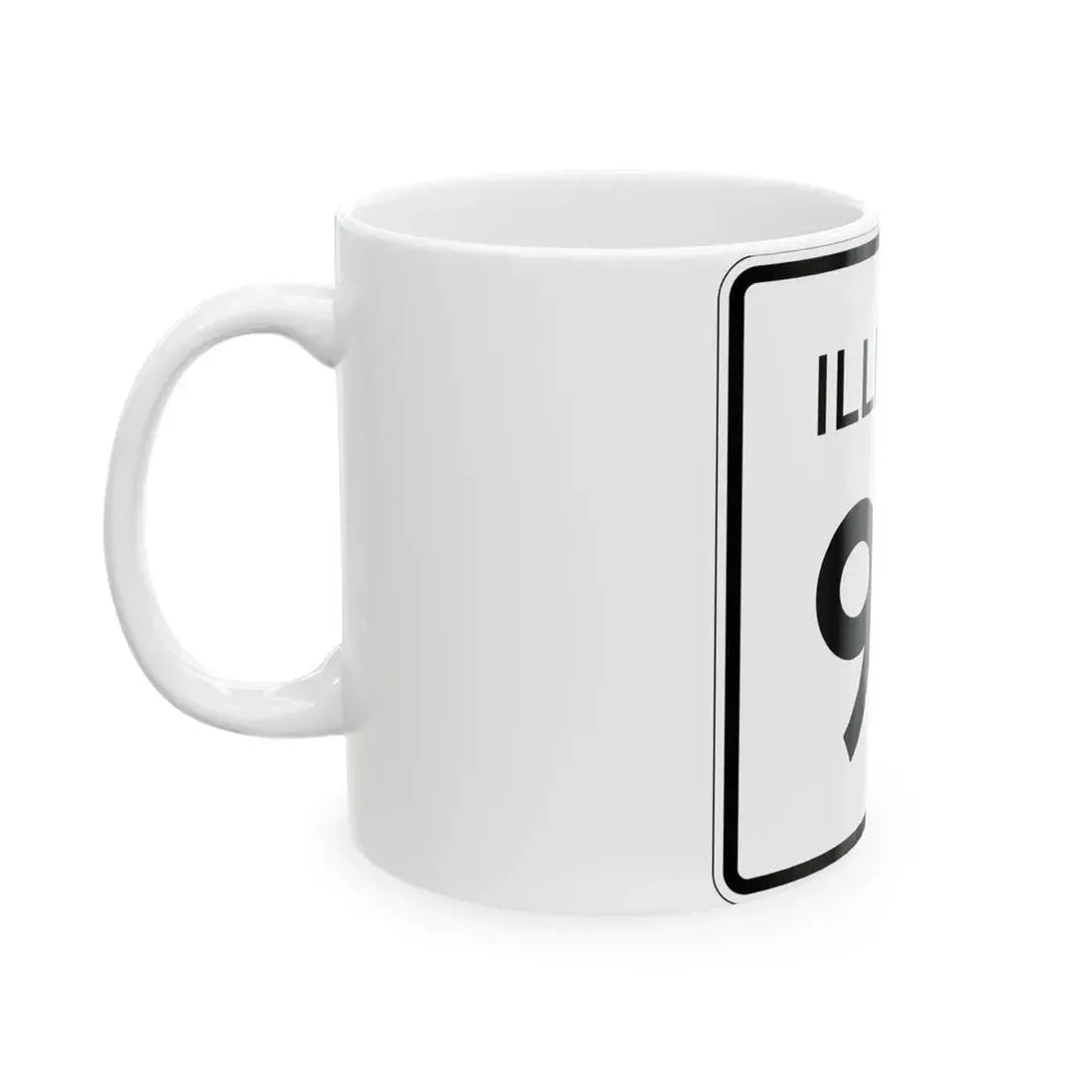 Illinois 93 (Illinois) (Road Sign) White Coffee Mug - Go Mug Yourself
