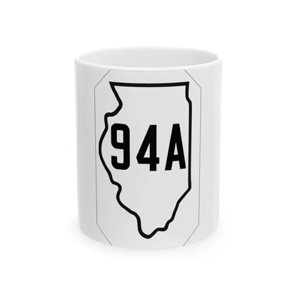 Illinois 94A 1926 (Illinois) (Road Sign) White Coffee Mug 11oz - Go Mug Yourself