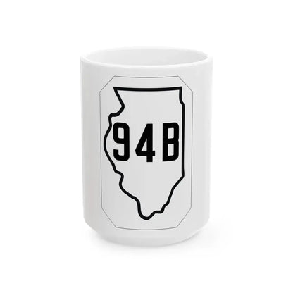 Illinois 94B 1926 (Illinois) (Road Sign) White Coffee Mug 15oz - Go Mug Yourself