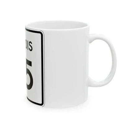 Illinois 95 (Illinois) (Road Sign) White Coffee Mug - Go Mug Yourself