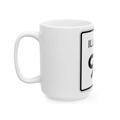 Illinois 95 (Illinois) (Road Sign) White Coffee Mug - Go Mug Yourself