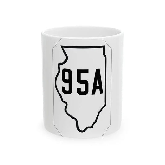 Illinois 95A 1926 (Illinois) (Road Sign) White Coffee Mug 11oz - Go Mug Yourself