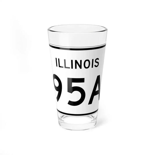 Illinois 95A (Illinois) (Road Sign) Pint Glss 16oz 16oz - Go Mug Yourself