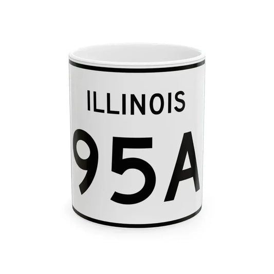Illinois 95A (Illinois) (Road Sign) White Coffee Mug 11oz - Go Mug Yourself