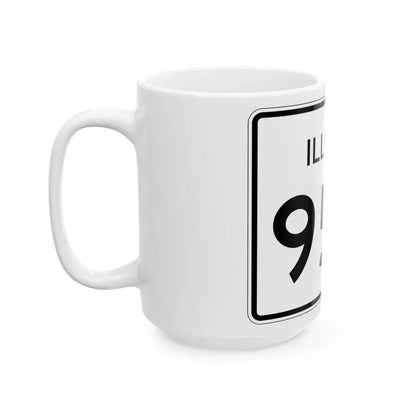 Illinois 95A (Illinois) (Road Sign) White Coffee Mug - Go Mug Yourself