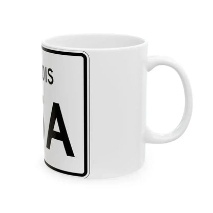 Illinois 95A (Illinois) (Road Sign) White Coffee Mug - Go Mug Yourself